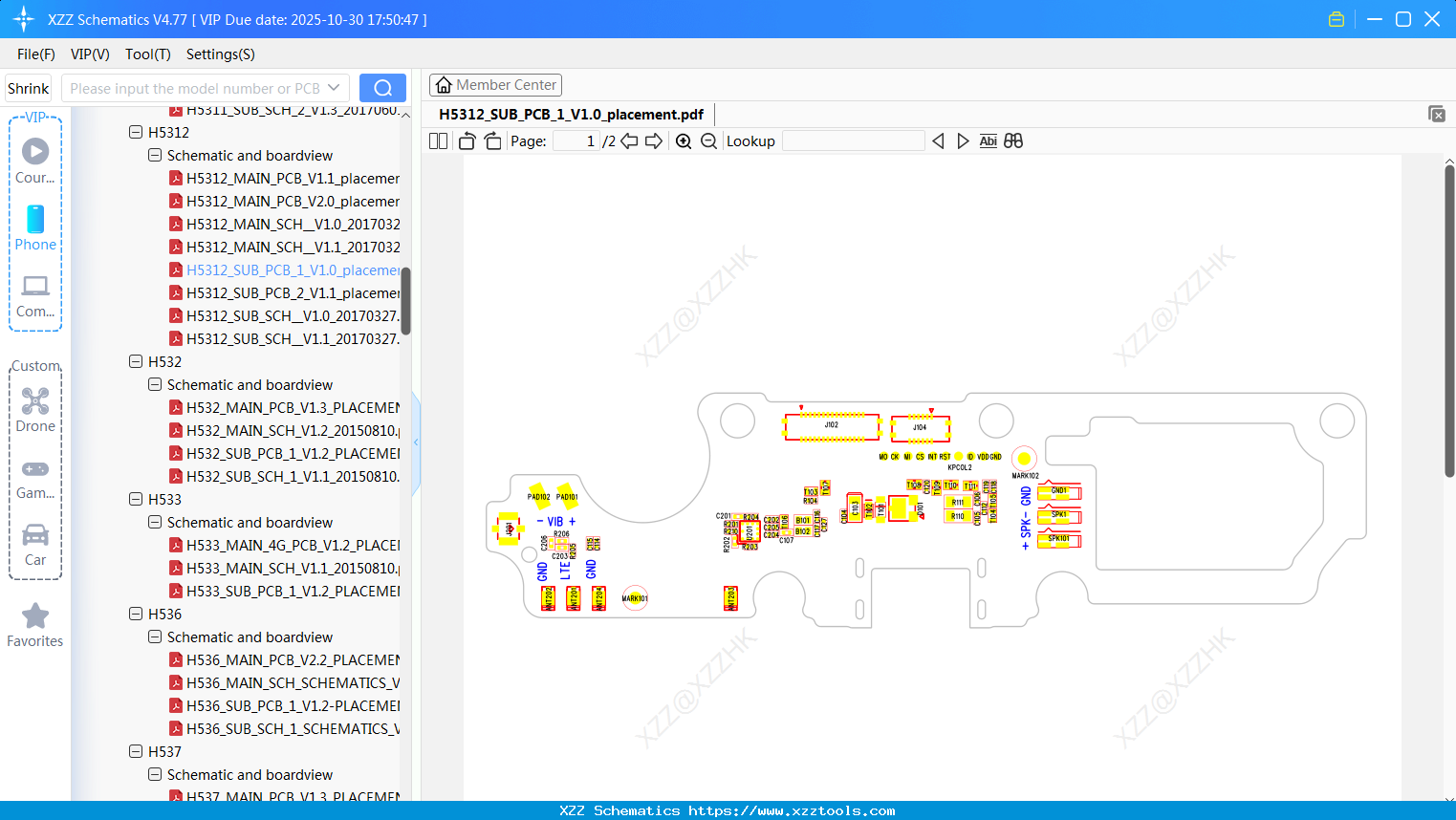 Infinix H5312_SUB_PCB_1_V1.0_placement